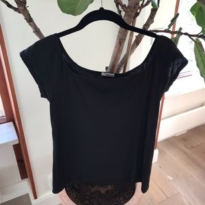 Slightly off the shoulder cotton top